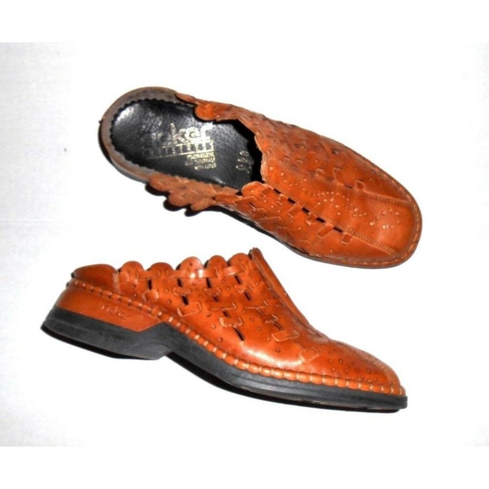 Rieker Antistress Cognac Brown Perforated Scallope